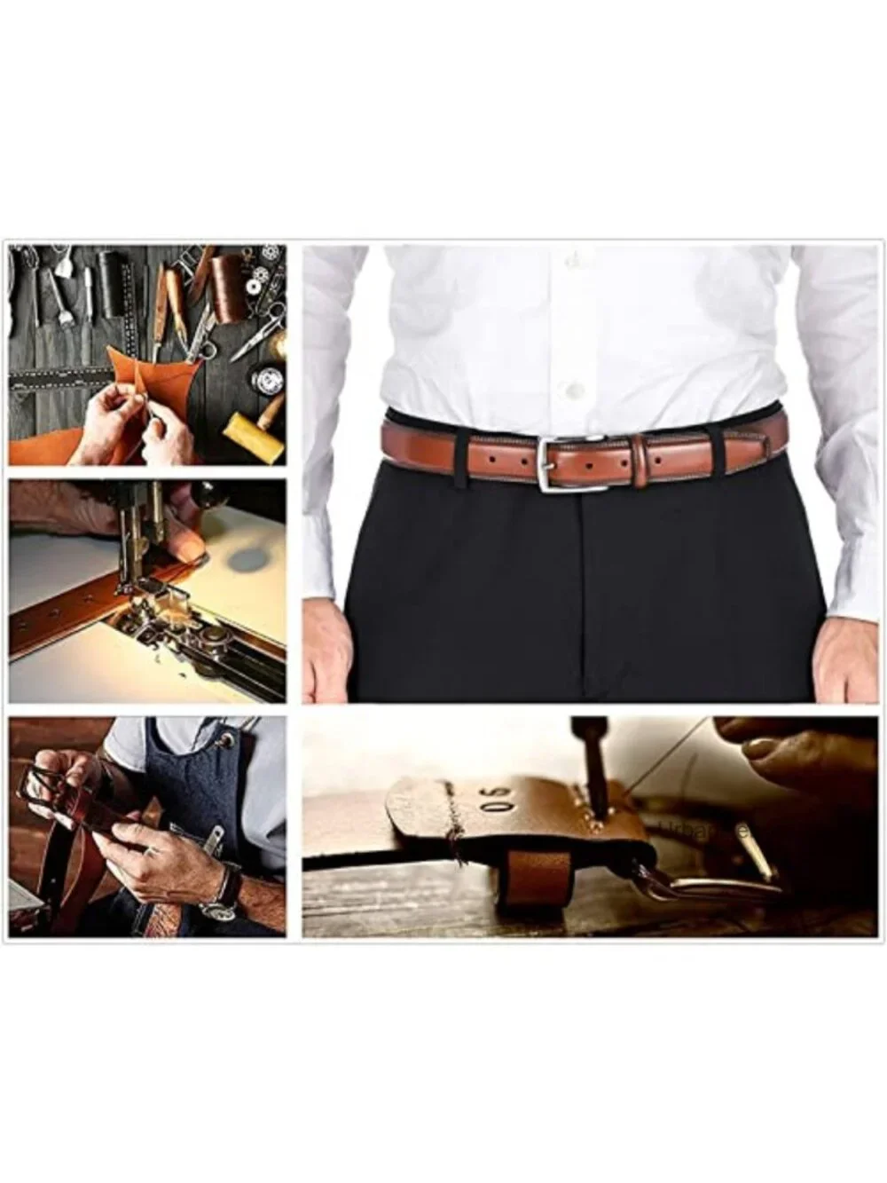 Genuine Leather Dress Belt for Men, Classic & Fashion for Work Business Casual